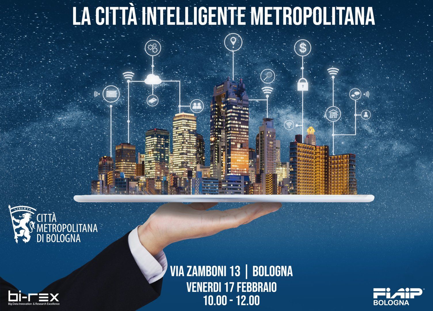 Scopri di più sull'articolo BOLOGNA – 17/02/2023 | Seminario “La Città Intelligente Metropolitana”