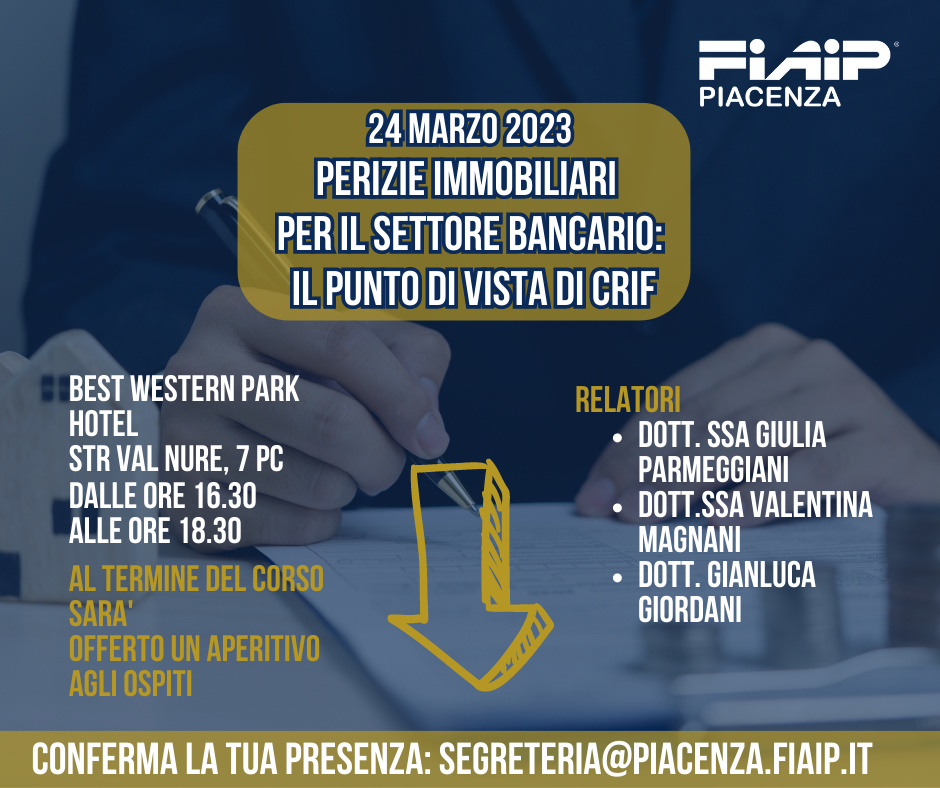 Al momento stai visualizzando Piacenza – 24/06/2023 | Perizie immobiliari per il settore bancario: il punto di vista di Crif