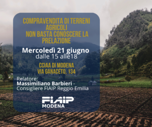 Scopri di più sull'articolo MODENA – 21/05/2023 | Compravendita terreni, non basta conoscere la prelazione