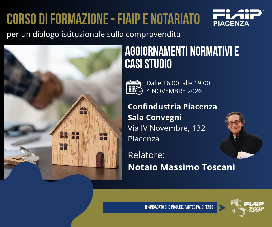 Al momento stai visualizzando PIACENZA – 4/11/2026 | Aggiornamenti normativi e casi studio – corso in collaborazione con notariato piacentino